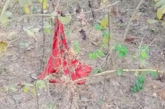 Opposition CPIM-Congress flags destroyed by BJP miscreants in Jorpukur area in Charilam Opposition CPIM-Congress flags destroyed by BJP miscreants in Jorpukur area in Charilam